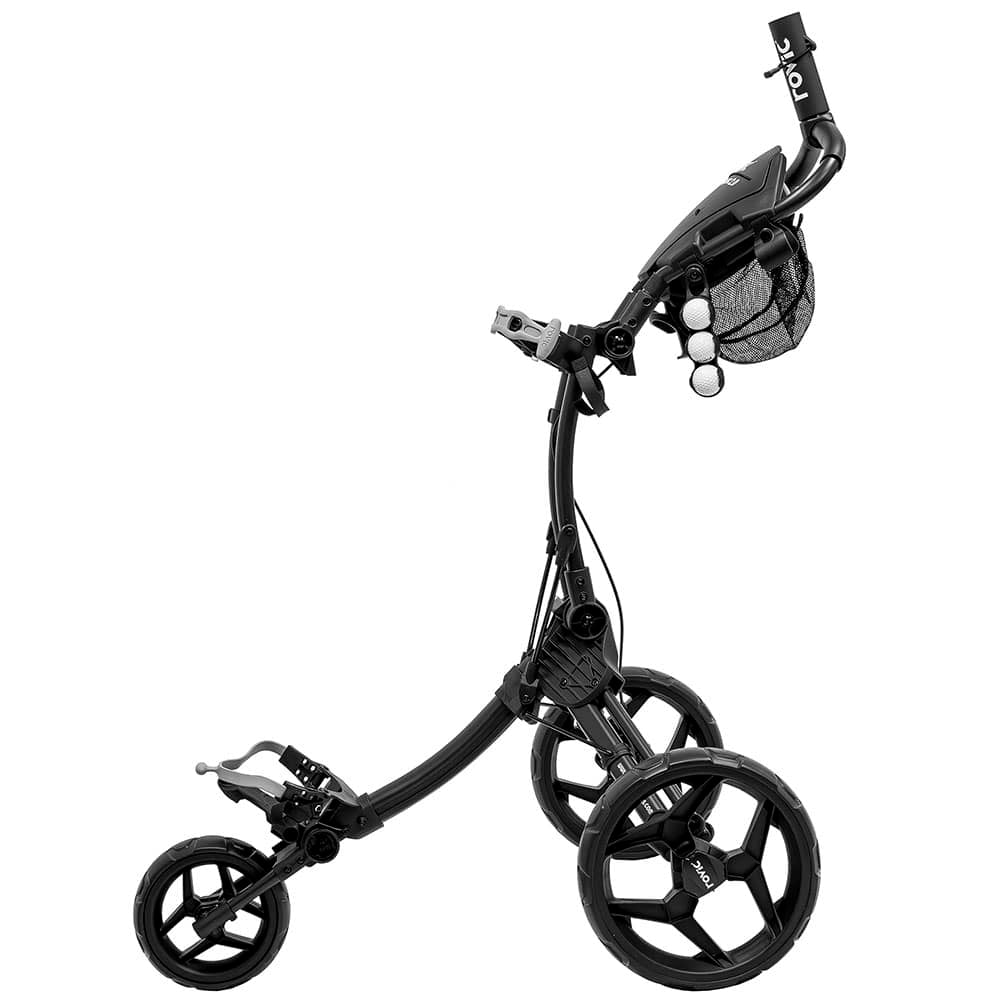 Clicgear Rovic Console Clicgear Rovic RV1C 2.0 Compact 3-Wheel Push Trolley - Charcoal/Black