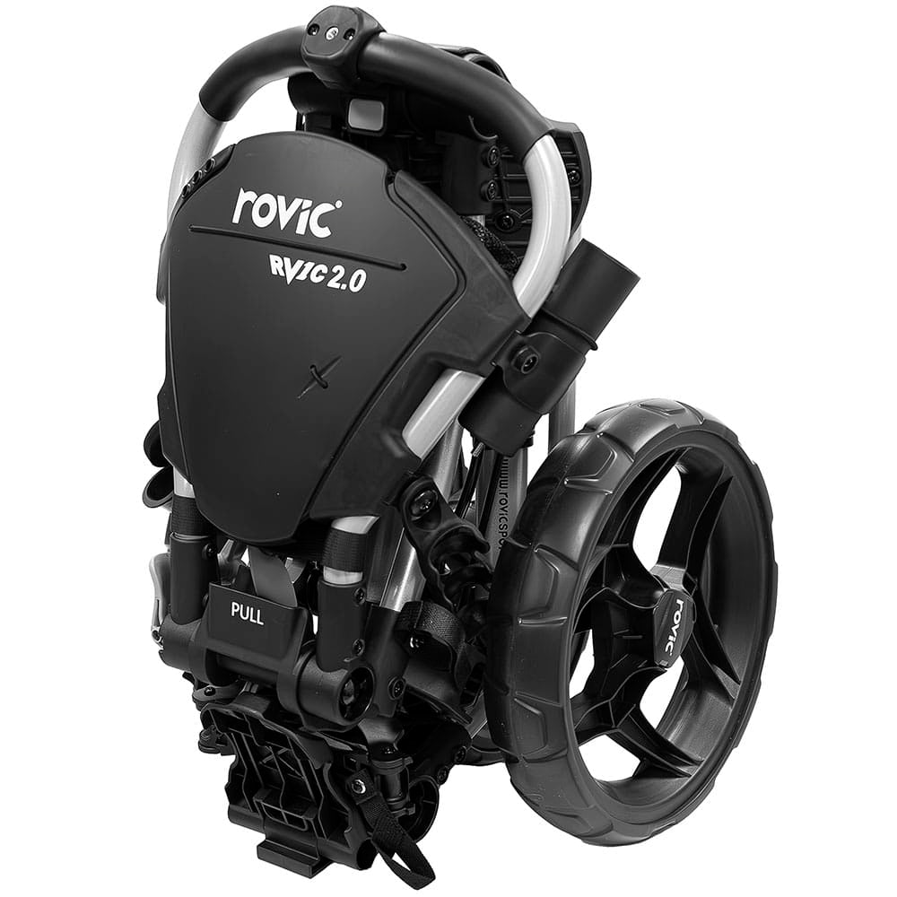 Rovic Rm11620 Clicgear Rovic RV1C 2.0 Compact 3-Wheel Push Trolley - Silver/Black