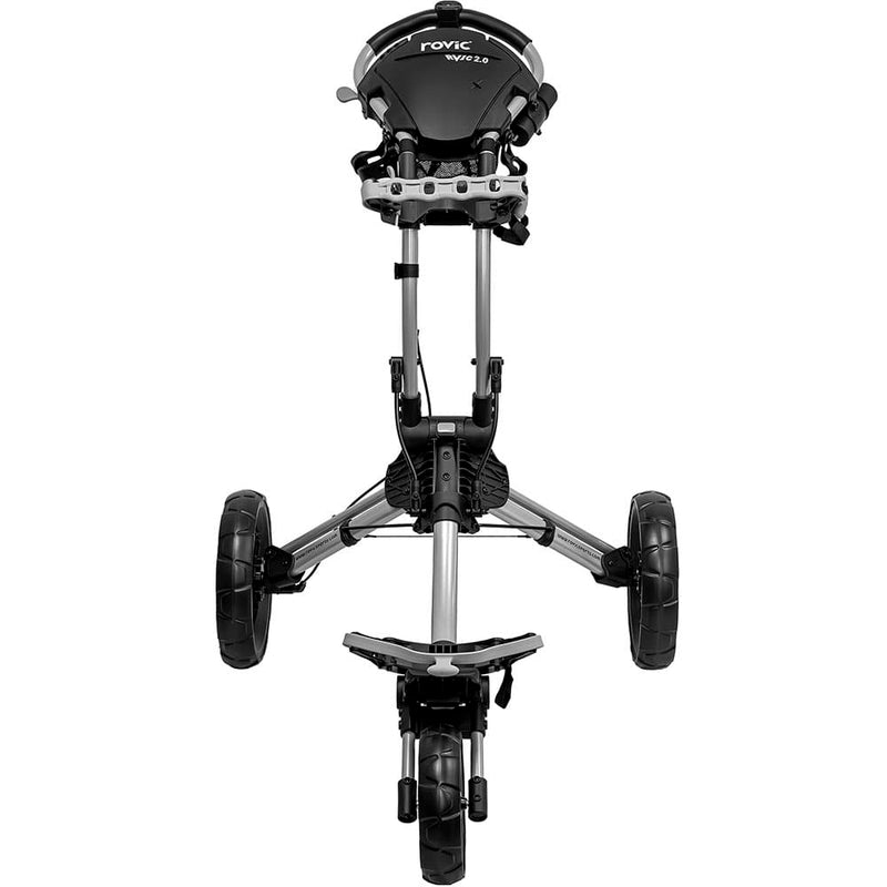 Clicgear Rovic Console Clicgear Rovic RV1C 2.0 Compact 3-Wheel Push Trolley - Silver/Black