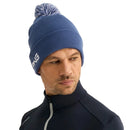 Ping Cresting Knit Bobble Beanie - Deep Sea Blue