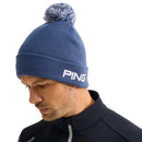 Ping Cresting Knit Bobble Beanie - Deep Sea Blue