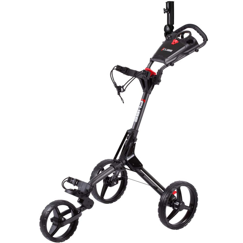 Cube 3 3-Wheel Push Trolley - Charcoal/Black