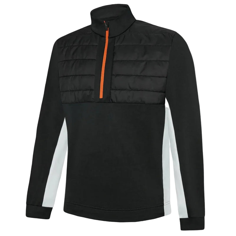 Galvin Green Dalton Insula 1/4 Zip Pullover - Black/White/Orange