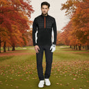 Galvin Green Dalton Insula 1/4 Zip Pullover - Black/White/Orange