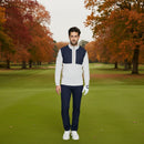 Galvin Green Dalton Insula 1/4 Zip Pullover - Sand/Navy/White