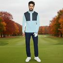 Galvin Green Dalton Insula 1/4 Zip Pullover - Crystal Blue/Navy