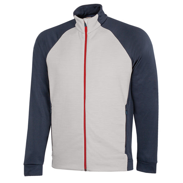 Galvin Green Darwin Full Zip Pullover - Cool Grey/Navy