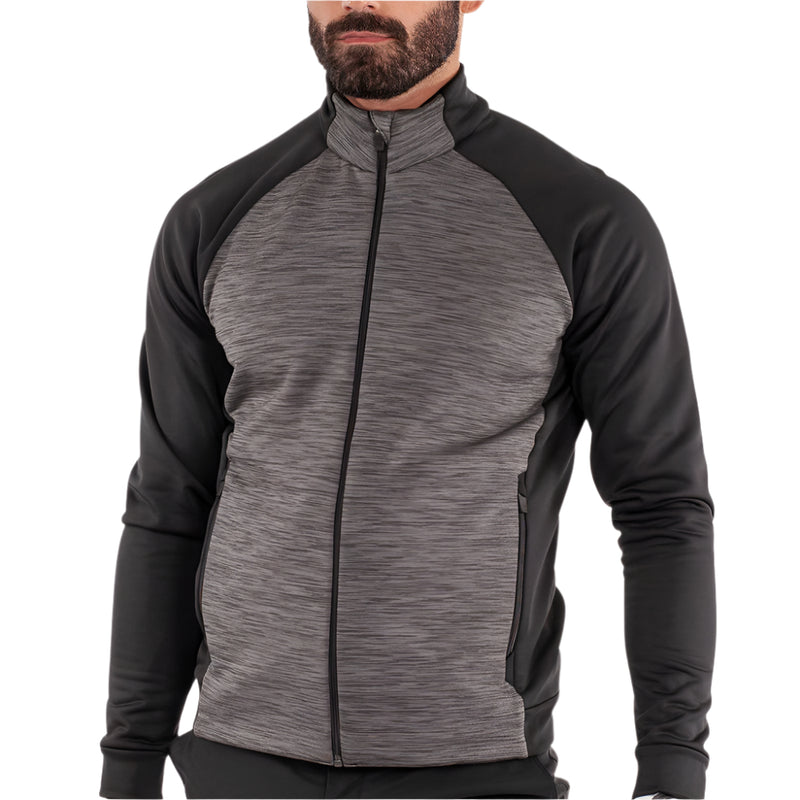 Galvin Green Darwin Full Zip Pullover - Forged Iron/Black