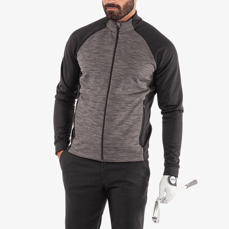Galvin Green Darwin Full Zip Pullover - Forged Iron/Black