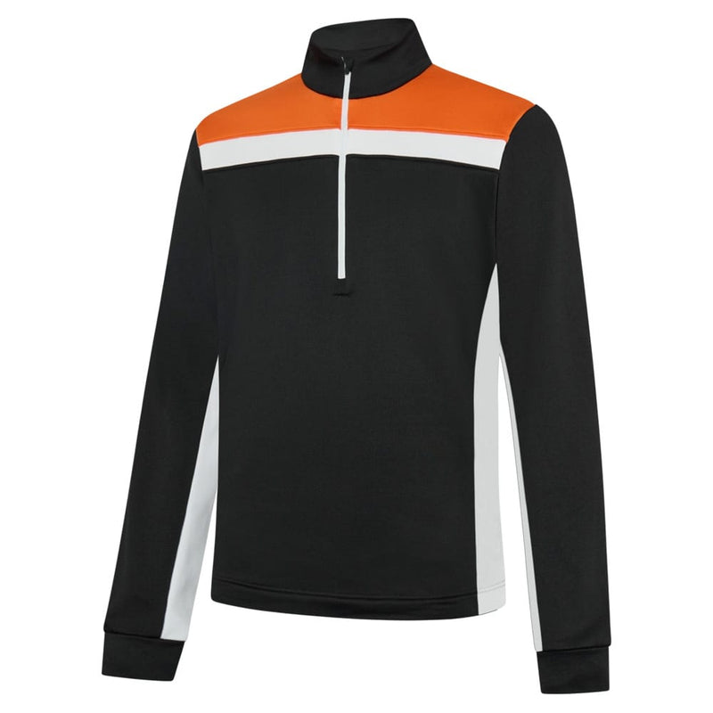 Galvin Green Dean 1/4 Zip Pullover - Black/White/Orange