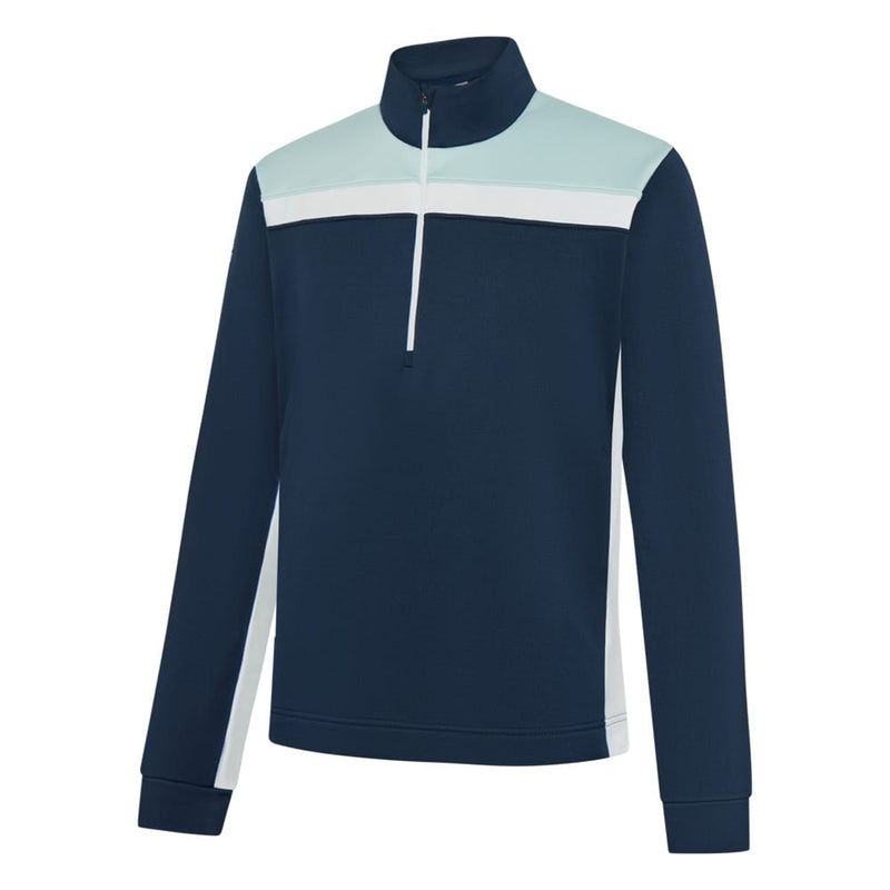 Galvin Green Dean 1/4 Zip Pullover - Crystal Blue/Navy