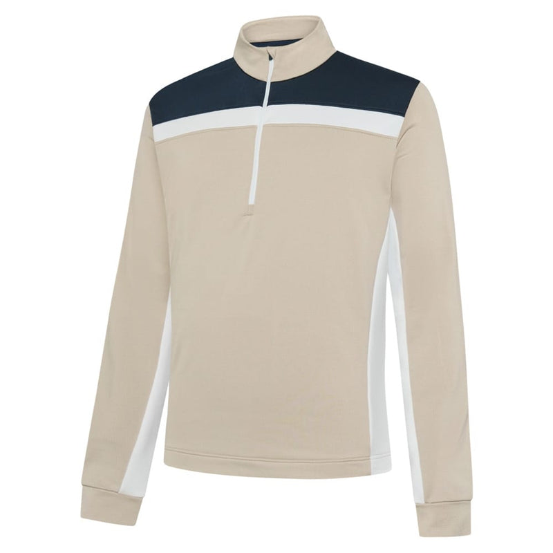 Galvin Green Dean 1/4 Zip Pullover - Sand/Navy