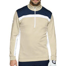 Galvin Green Dean 1/4 Zip Pullover - Sand/Navy