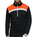 Galvin Green Dean 1/4 Zip Pullover - Black/White/Orange