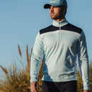 Galvin Green Dean 1/4 Zip Pullover - Crystal Blue/White/Navy