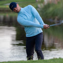 Galvin Green Dion 1/4 Zip Pullover - Crystal Blue Melange