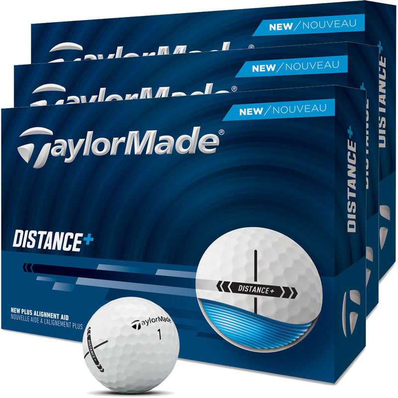 TaylorMade Distance+ Golf Balls - White - 3 for 2 Dozen