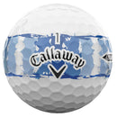 Callaway Supersoft Distressed Stripe Golf Balls - White/Blue - 12 Pack