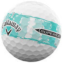 Callaway Supersoft Distressed Stripe Golf Balls - White/Teal - 12 Pack