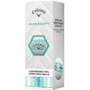 Callaway Supersoft Distressed Stripe Golf Balls - White/Teal - 12 Pack