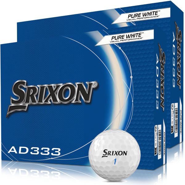 Srixon AD333 Golf Balls FREE Personalised Text - White - Double Dozen