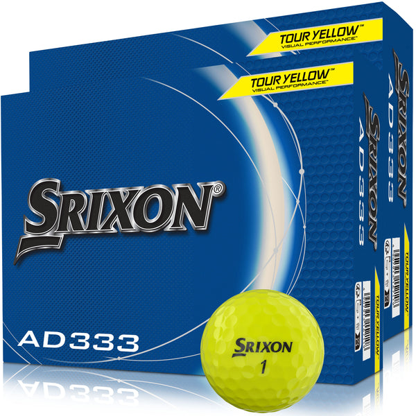 Srixon AD333 Golf Balls FREE Personalised Text - Yellow - Double Dozen