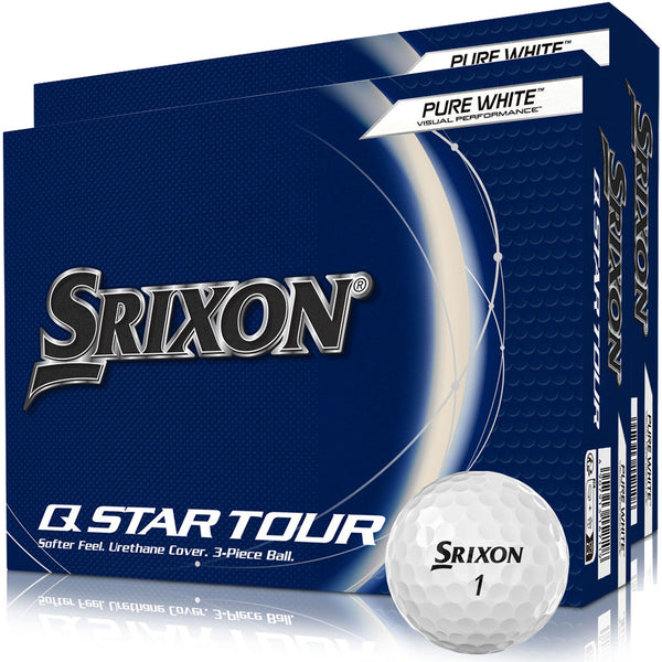 Q-STAR Tour Golf Balls FREE Personalised Text - Pure White - Double Dozen