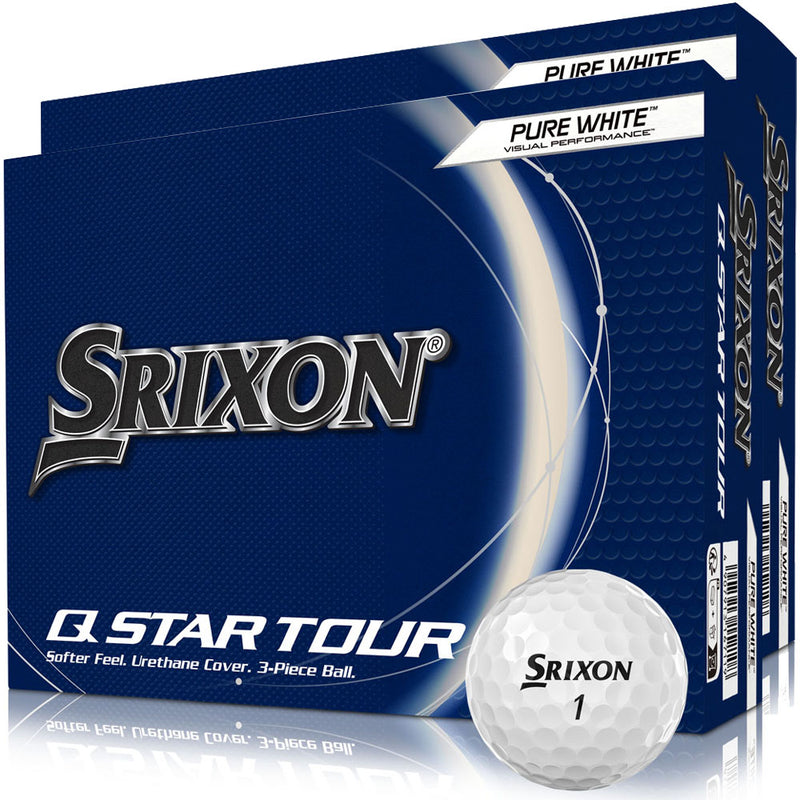 Q-STAR Tour Golf Balls FREE Personalised Text - Pure White - Double Dozen