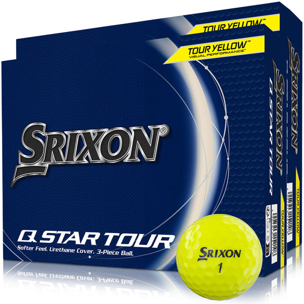 Q-STAR Tour Golf Balls FREE Personalised Text - Tour Yellow - Double Dozen