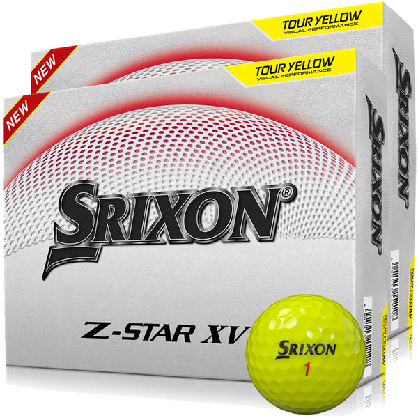 Srixon Z-Star XV Golf Balls FREE Personalised Text - Yellow - Double Dozen