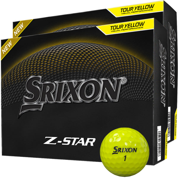 Srixon Z-Star Golf Balls FREE Personalised Text - Yellow - Double Dozen