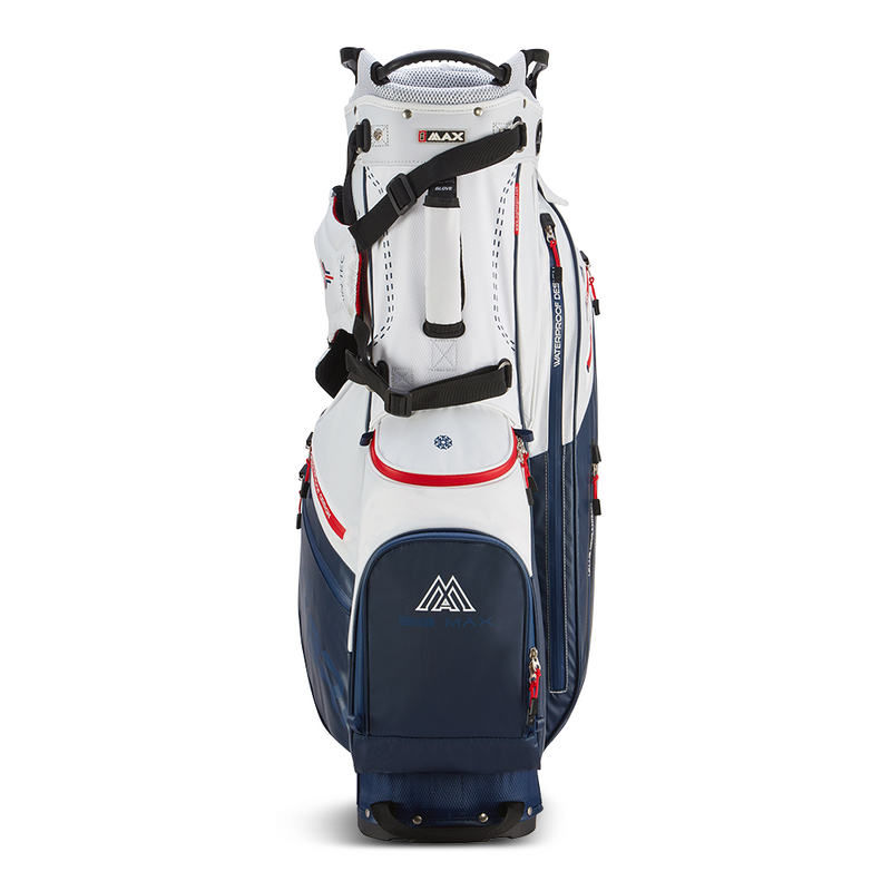 Big Max Dri Lite Hybrid Plus Stand Bag - White/Navy/Red