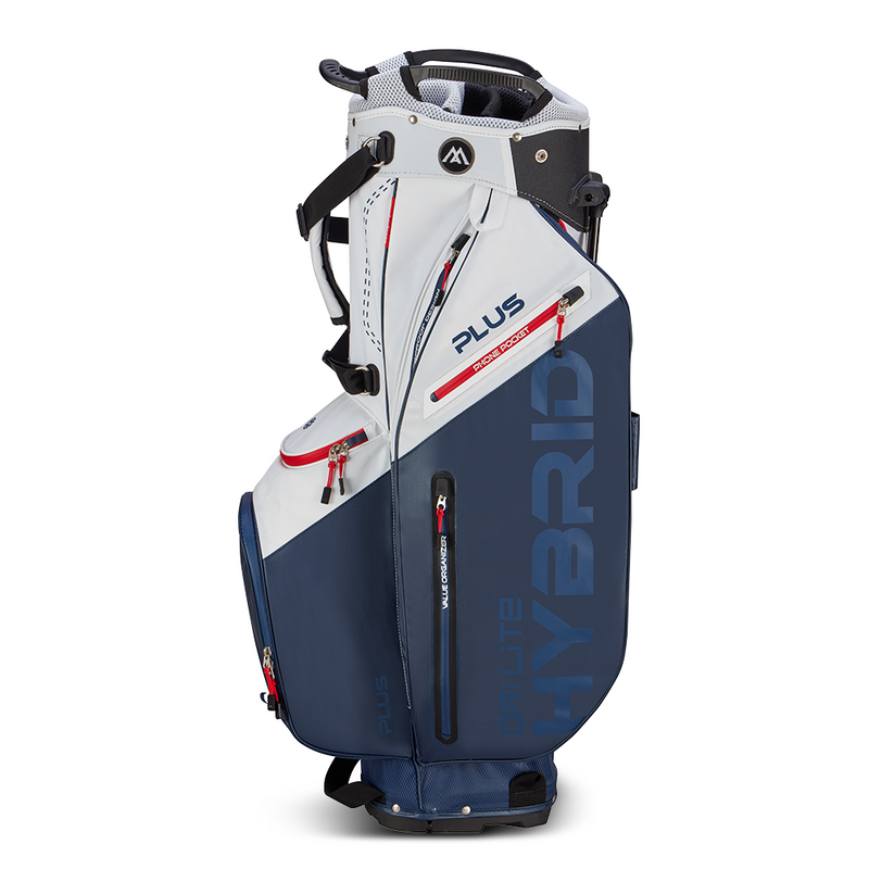 Big Max Dri Lite Hybrid Plus Stand Bag - White/Navy/Red