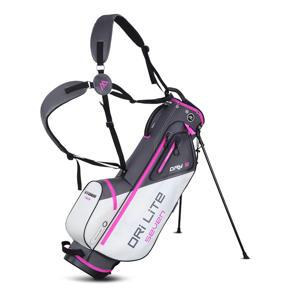 Big Max Dri Lite Seven G Stand Bag - Charcoal/Silver/Fuchsia