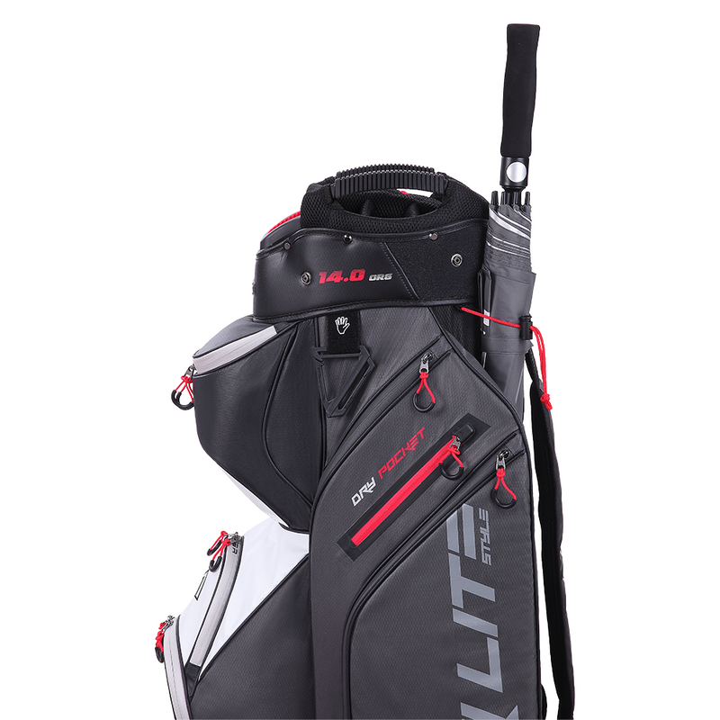 Big Max Dri Lite Style Cart Bag - Charcoal/Black/White/Red