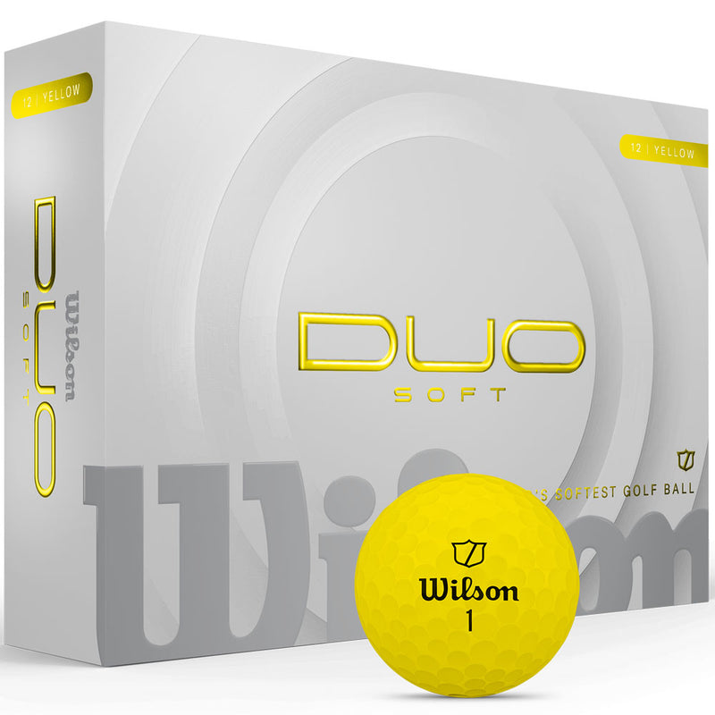 Wilson Staff Duo Soft Golf Balls - Yellow - 12 Pack