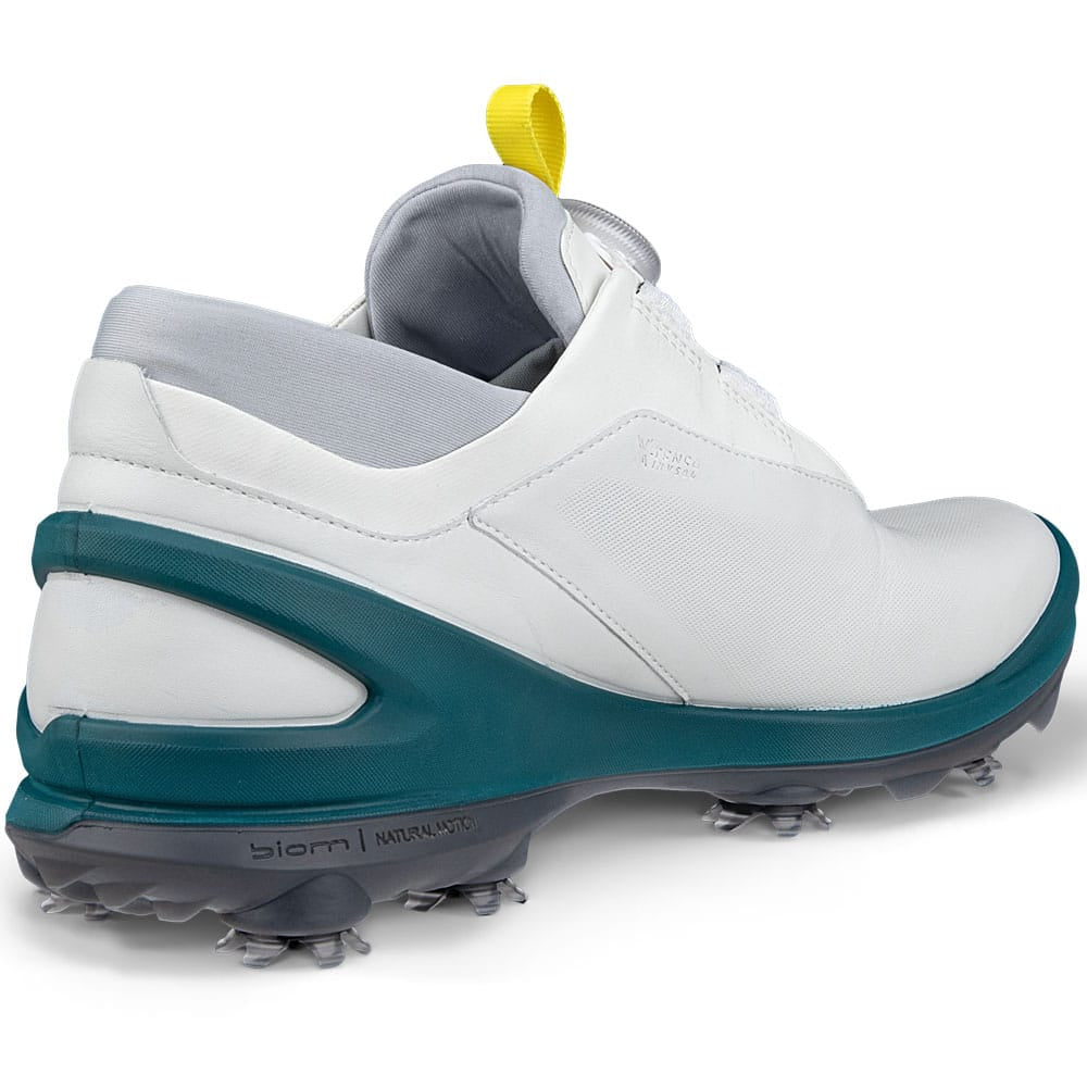 ECCO bion natural motion ホワイト ゴルフシューズ ECCO BIOM Tour BOA Spiked Waterproof Shoes - White