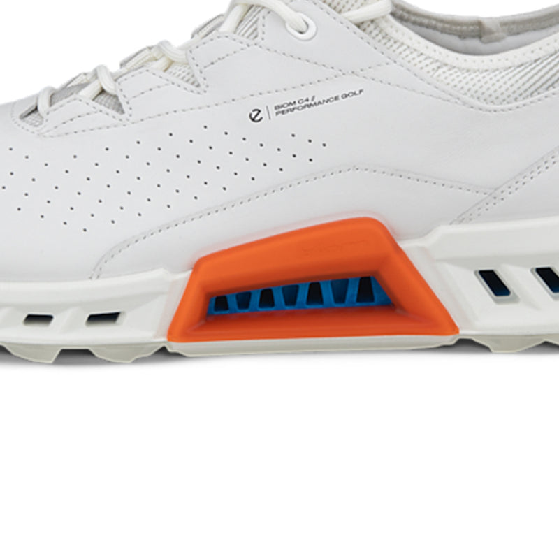 ECCO Golf Biom C4 Spikeless Waterproof Shoes - White/Mazarine Blue