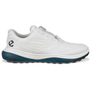 ECCO Golf LT1 Hybrid BOA Spikeless Waterproof Shoes - White/Petrol