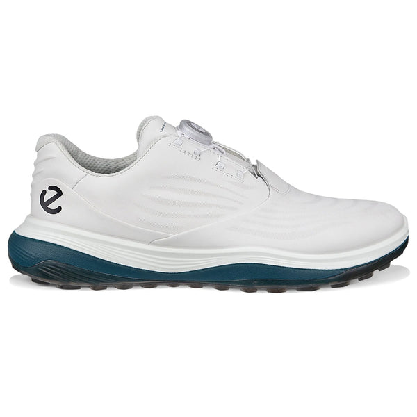 ECCO Golf LT1 Hybrid BOA Spikeless Waterproof Shoes - White/Petrol