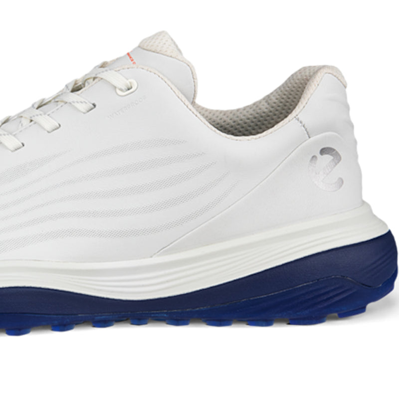 ECCO Golf Lt1 Spikeless Waterproof Shoes - White/Blue