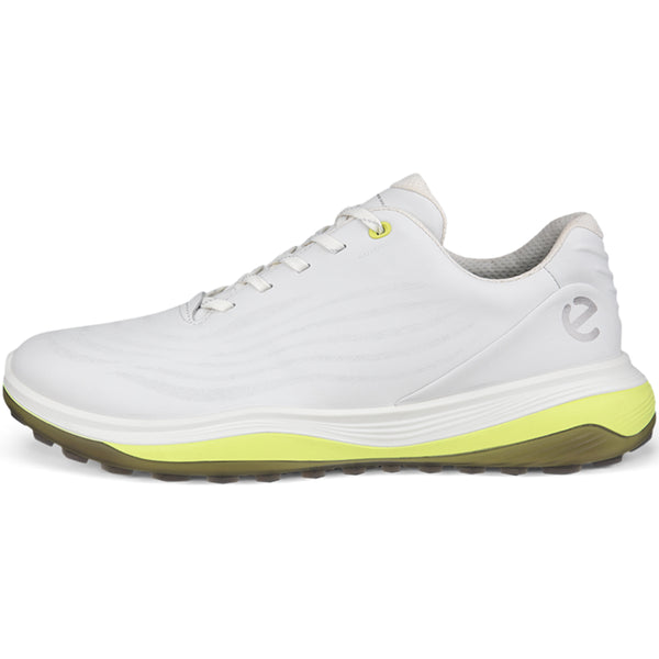 ECCO Golf Lt1 Spikeless Waterproof Shoes - White/Yellow