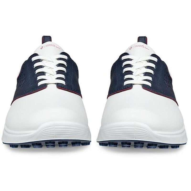 ECCO Golf S-Casual Hybrid Spikeless Waterproof Shoes - White/Marine