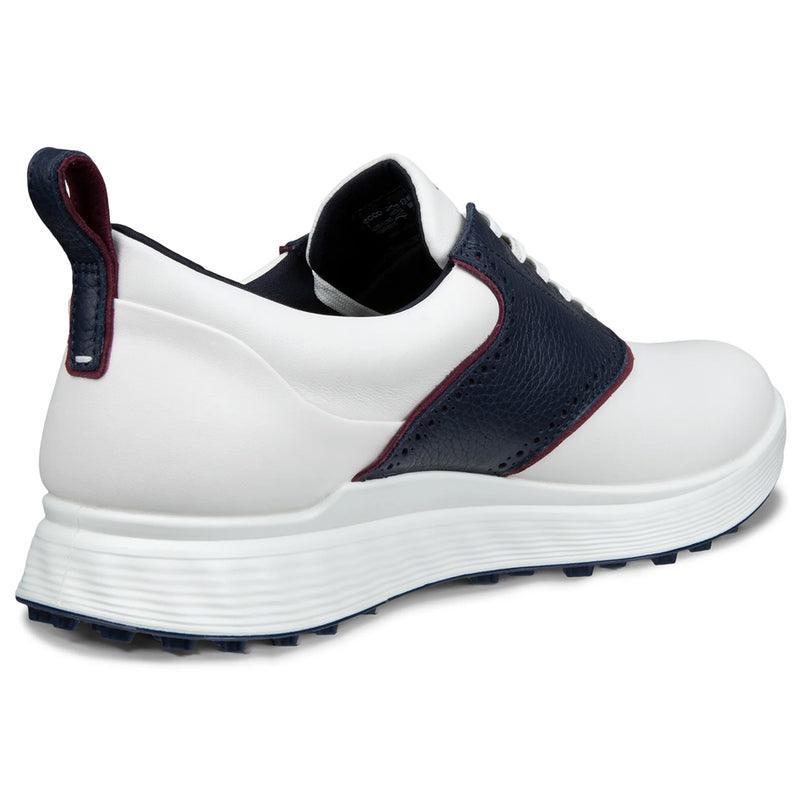 ECCO Golf S-Casual Hybrid Spikeless Waterproof Shoes - White/Marine