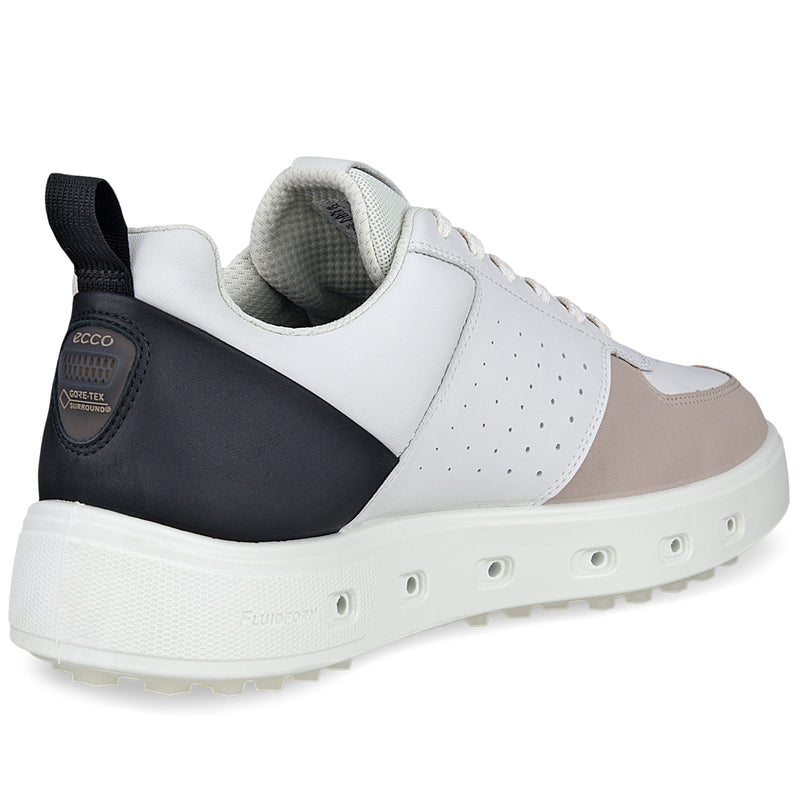 ECCO Street 720 GORE TEX Waterproof Spikeless Shoes White Black Gravel