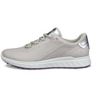Ecco Golf S-Casual Waterproof Ladies Spikeless Shoes - Gravel/Silver Metallic