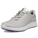 Ecco Golf S-Casual Waterproof Ladies Spikeless Shoes - Gravel/Silver Metallic