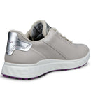 Ecco Golf S-Casual Waterproof Ladies Spikeless Shoes - Gravel/Silver Metallic