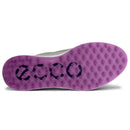 Ecco Golf S-Casual Waterproof Ladies Spikeless Shoes - Gravel/Silver Metallic
