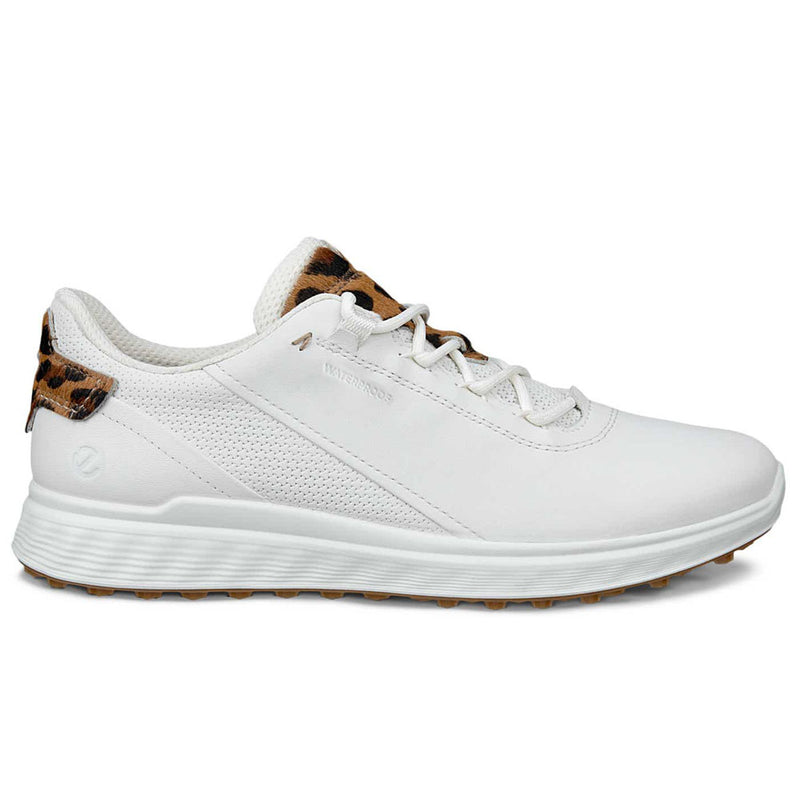 Ecco Golf S-Casual Waterproof Ladies Spikeless Shoes - White/Lion